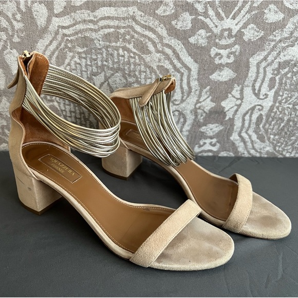 Aquazzura block heel sandals, pre-owned, size 9 US - Picture 1 of 6